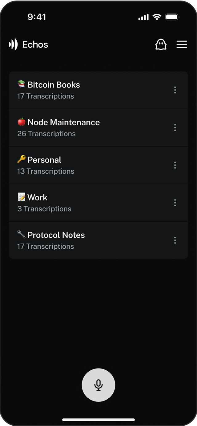 Echos App Mobile Mockup