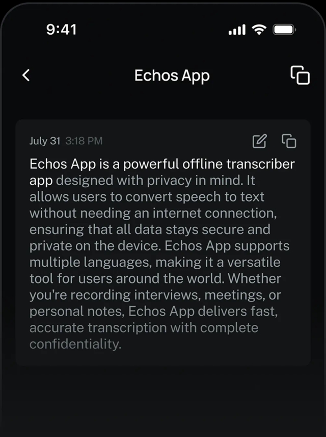 Echos App Mobile Mockup